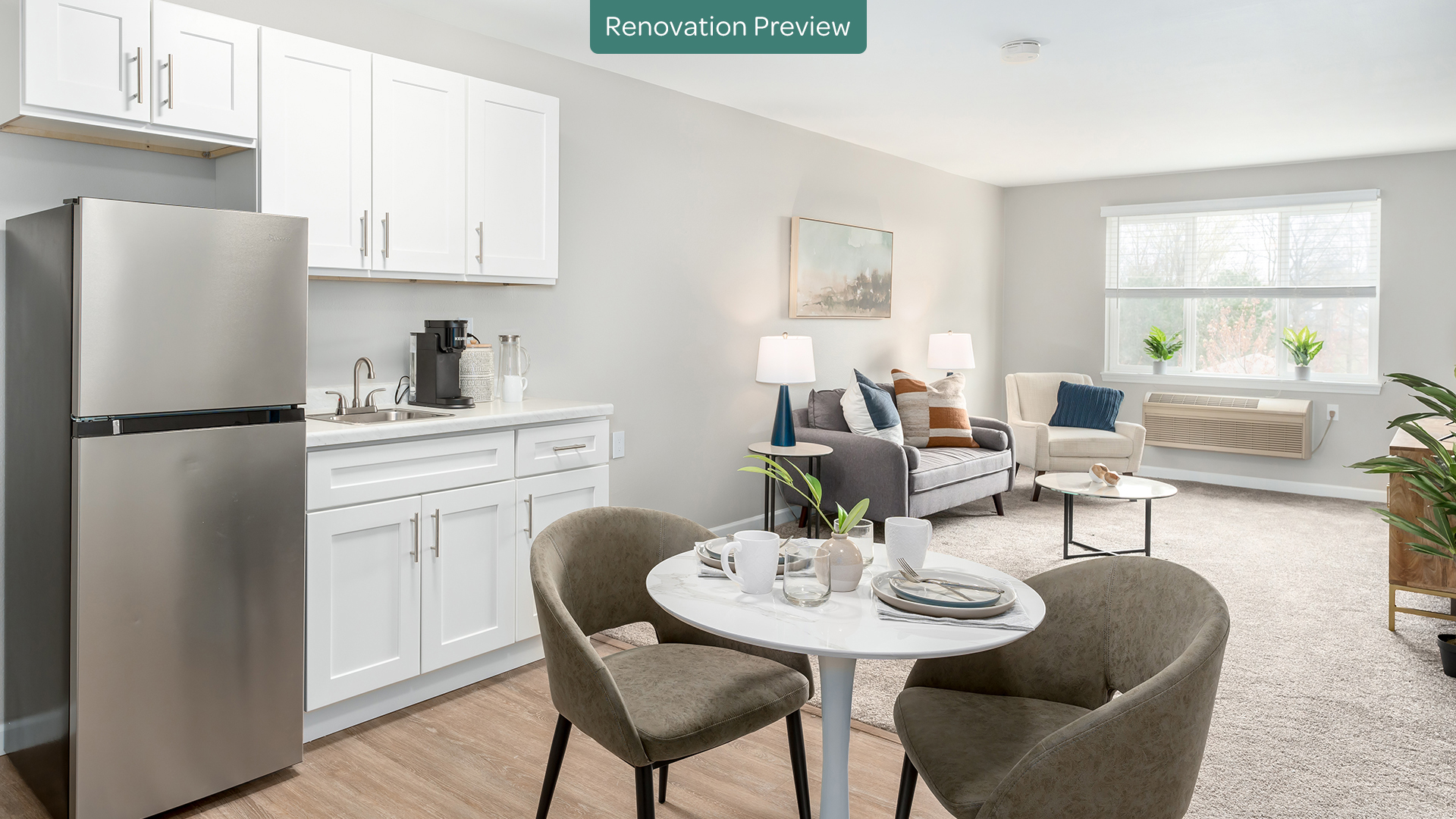 renovation preview for apartment kitchenette
