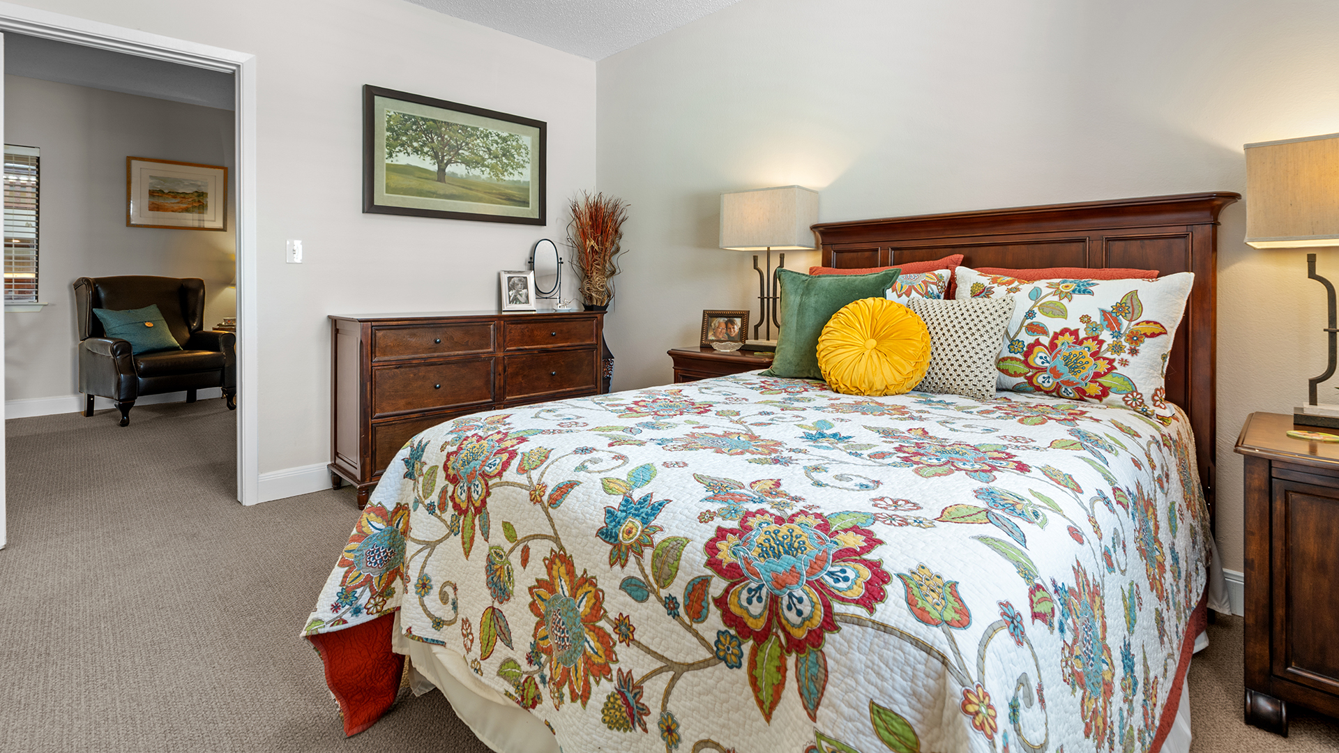 Model apartment bedroom