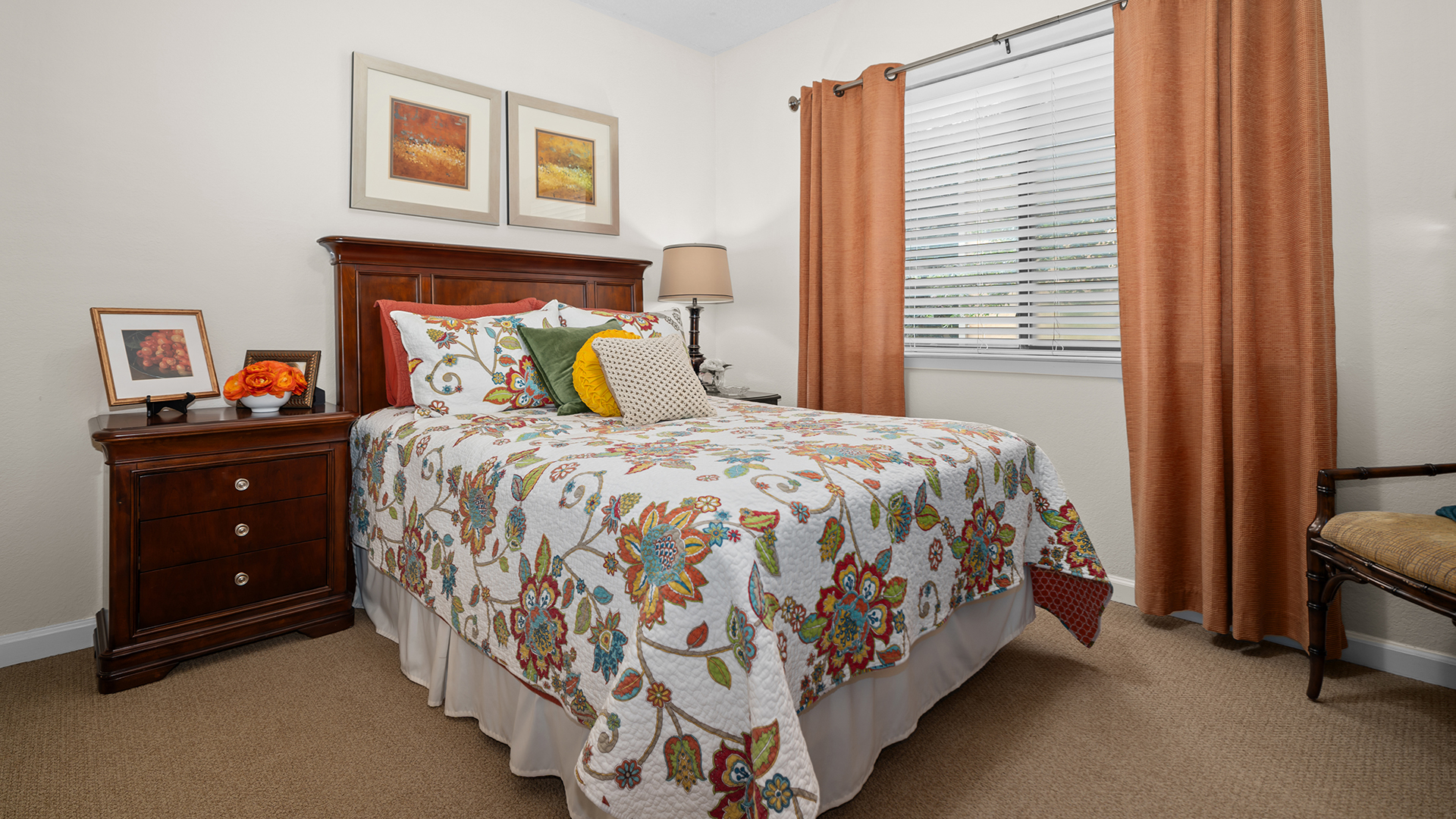 Model apartment bedroom