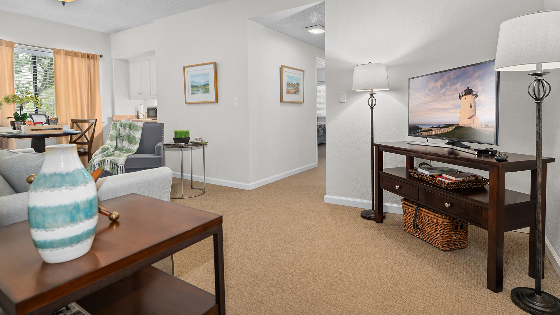 Model apartment living room