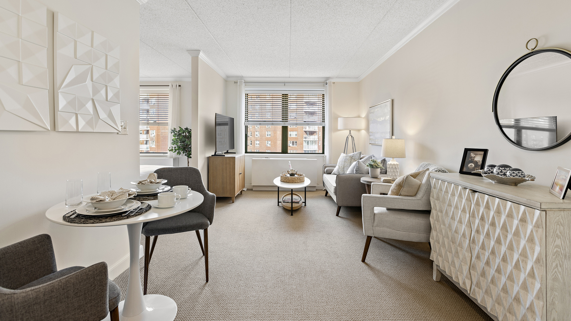 atria riverdale senior apartment living room